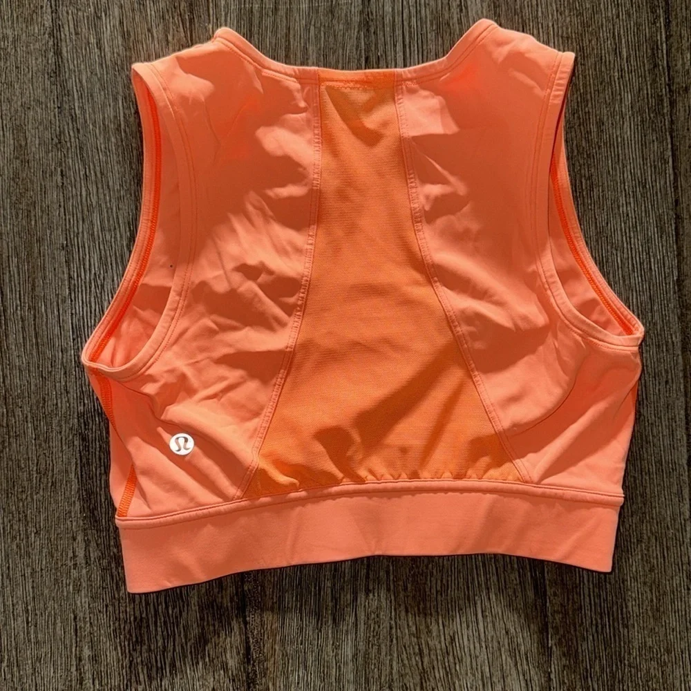 Lululemon Hotty Hot Cropped Tank Highlight Orange